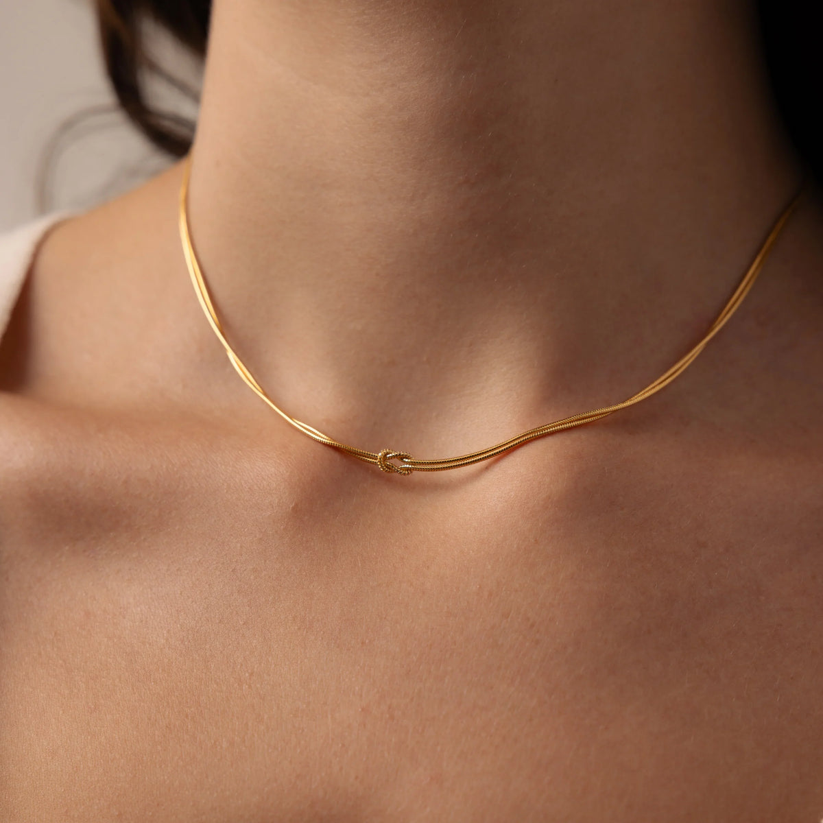Forever Knot Necklace in gold