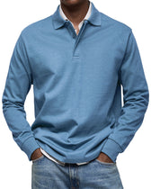 LAURENT MONACO | LUXURY POLO SHIRT WITH LONG SLEEVES