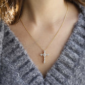 Byzantine Faith Cross Pendant Necklace