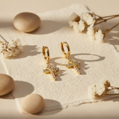 The Crown and Cross Earrings