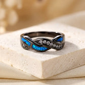 Silver Twisted Inlay Ring