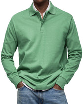LAURENT MONACO | LUXURY POLO SHIRT WITH LONG SLEEVES