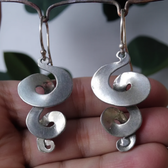 Vintage Spiral Earrings in Silver