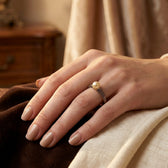 Gold Filigree Pearl Ring