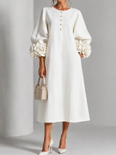 LILIANA | ELEGANT FLORAL MIDI DRESS
