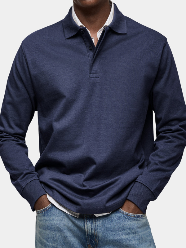 LAURENT MONACO | LUXURY POLO SHIRT WITH LONG SLEEVES