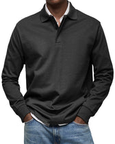 LAURENT MONACO | LUXURY POLO SHIRT WITH LONG SLEEVES