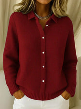 Katrina | Structured Knit Button Cardigan