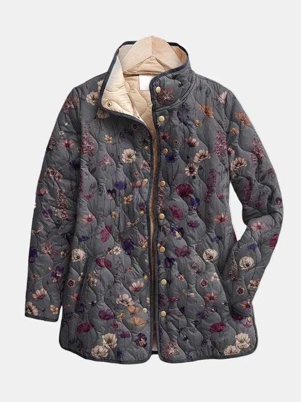Niva | Vintage Floral Pattern Padded Jacket