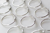 Sacred Hearts of the Holy Family Ring in Sterling Silver