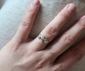 Sacred Hearts of the Holy Family Ring in Sterling Silver