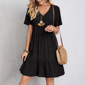 Amalia Crinkle Tiered Dress
