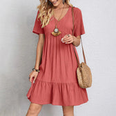 Amalia Crinkle Tiered Dress