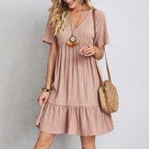 Amalia Crinkle Tiered Dress
