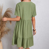Amalia Crinkle Tiered Dress