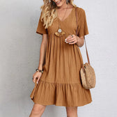 Amalia Crinkle Tiered Dress