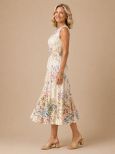 Paige | Sleeveless Midi Floral Dress