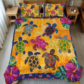 Hibiscus Turtle | 3-Piece Bedspread Set