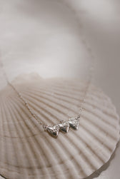 Sacred Hearts of the Holy Family Necklace in Sterling Silver