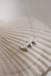 Sacred Hearts of the Holy Family Necklace in Sterling Silver