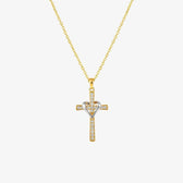 Two Tone Cross Necklace
