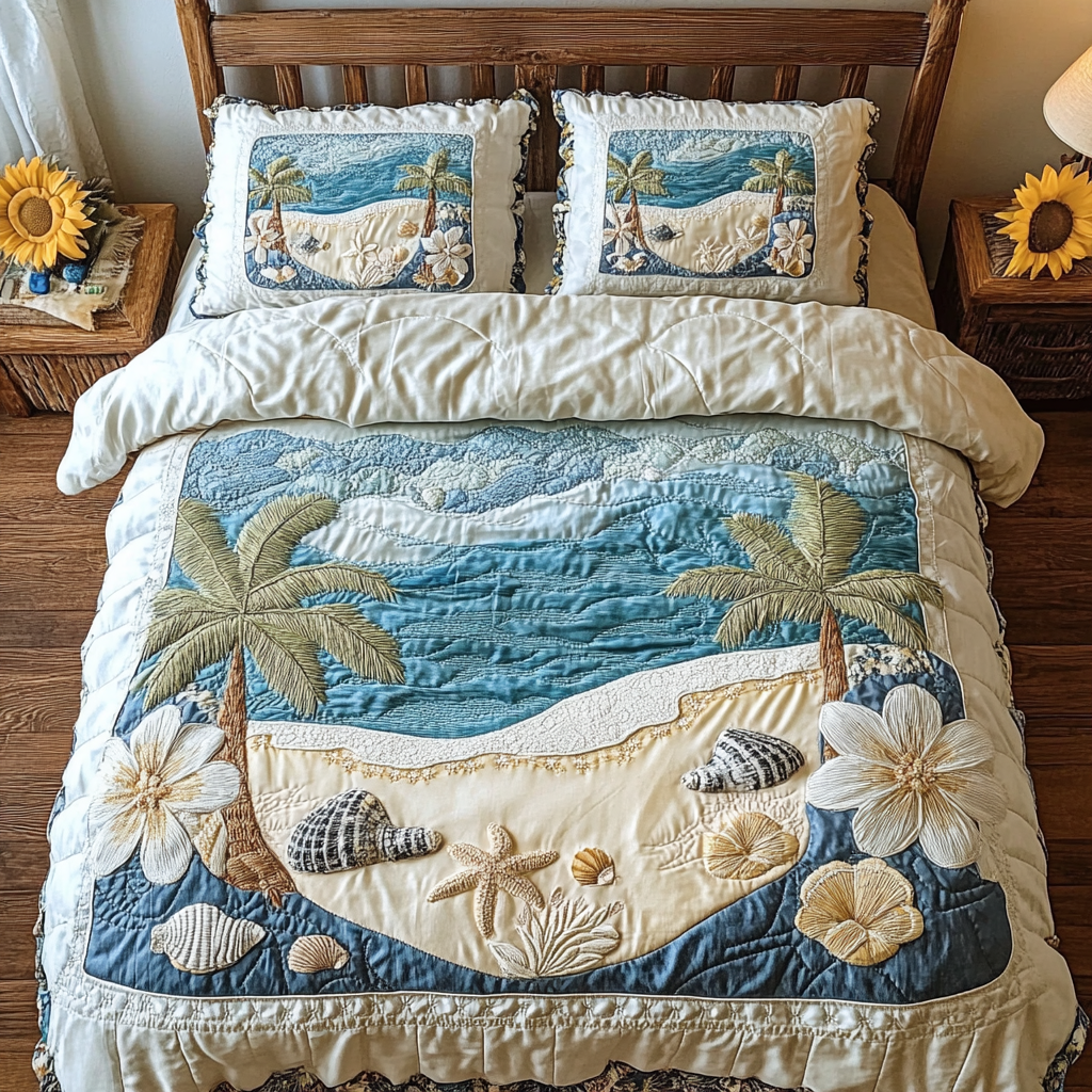 Ocean Garden | 3-Piece Bedspread Set