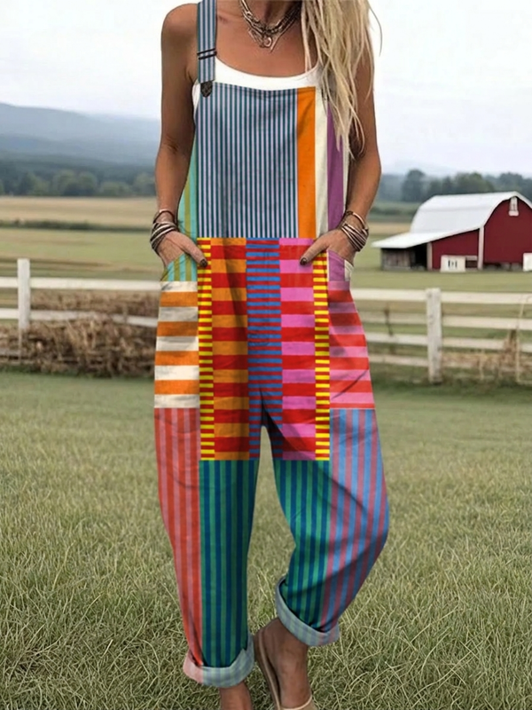 Sigrid | Rainbow Stripe Jumpsuit