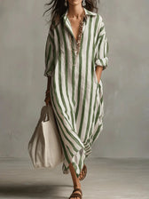 Amaris | Linen Long Sleeve Dress