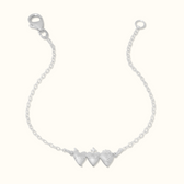Sacred Hearts of the Holy Family Bracelet in Sterling Silver