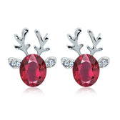 Festive Reindeer Crystal Earrings