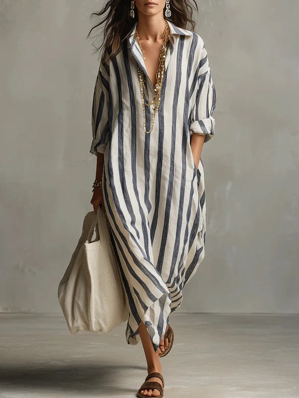 Amaris | Linen Long Sleeve Dress