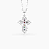 Divine Spectrum Cross Necklace