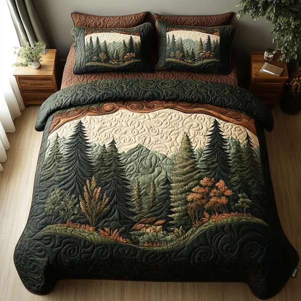 Woodland Landscape | 3-Piece Bedspread Set