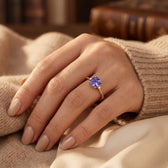 Gold Amethyst Solitaire Ring