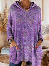 Lizzy | Retro Print Hooded Tunic