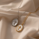 Cross Locket Necklace