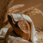 Crystal Heart Cross Necklace