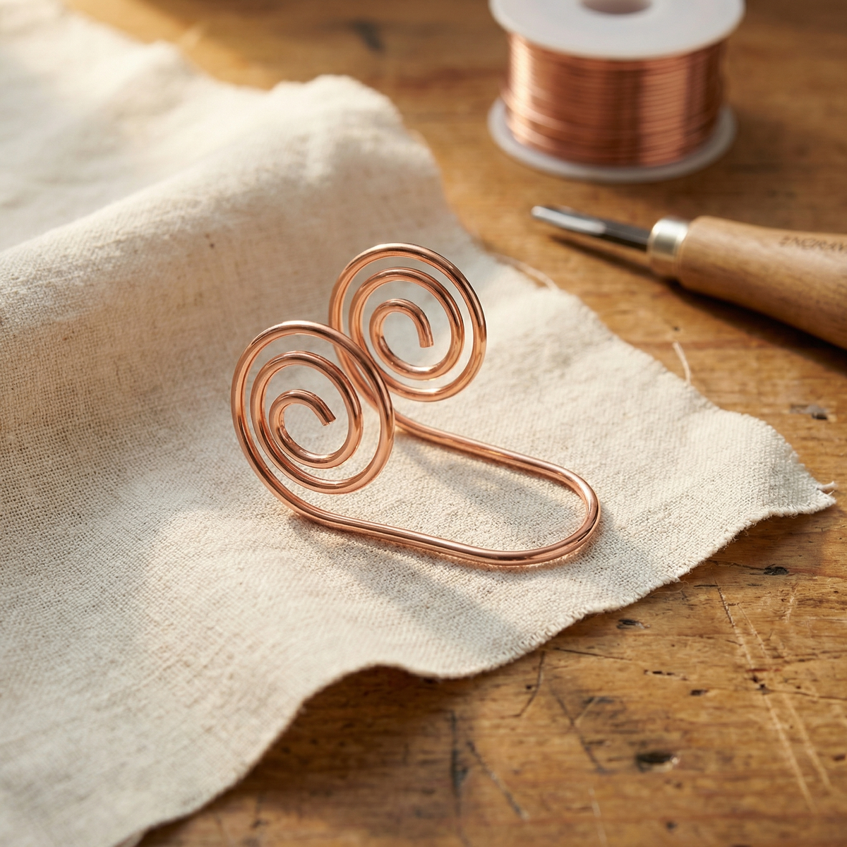 Handcrafted Copper Spiral Flow