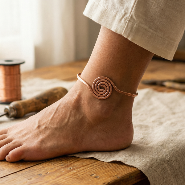 Copper Coil Anklet