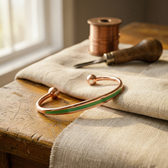 Jade and Copper Bracelet