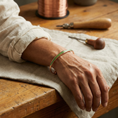 Jade and Copper Bracelet