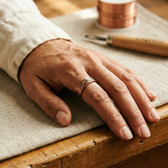 Elegant Copper Char Ring