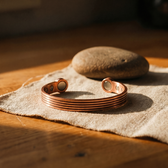 Ridge Copper Cuff Bracelet