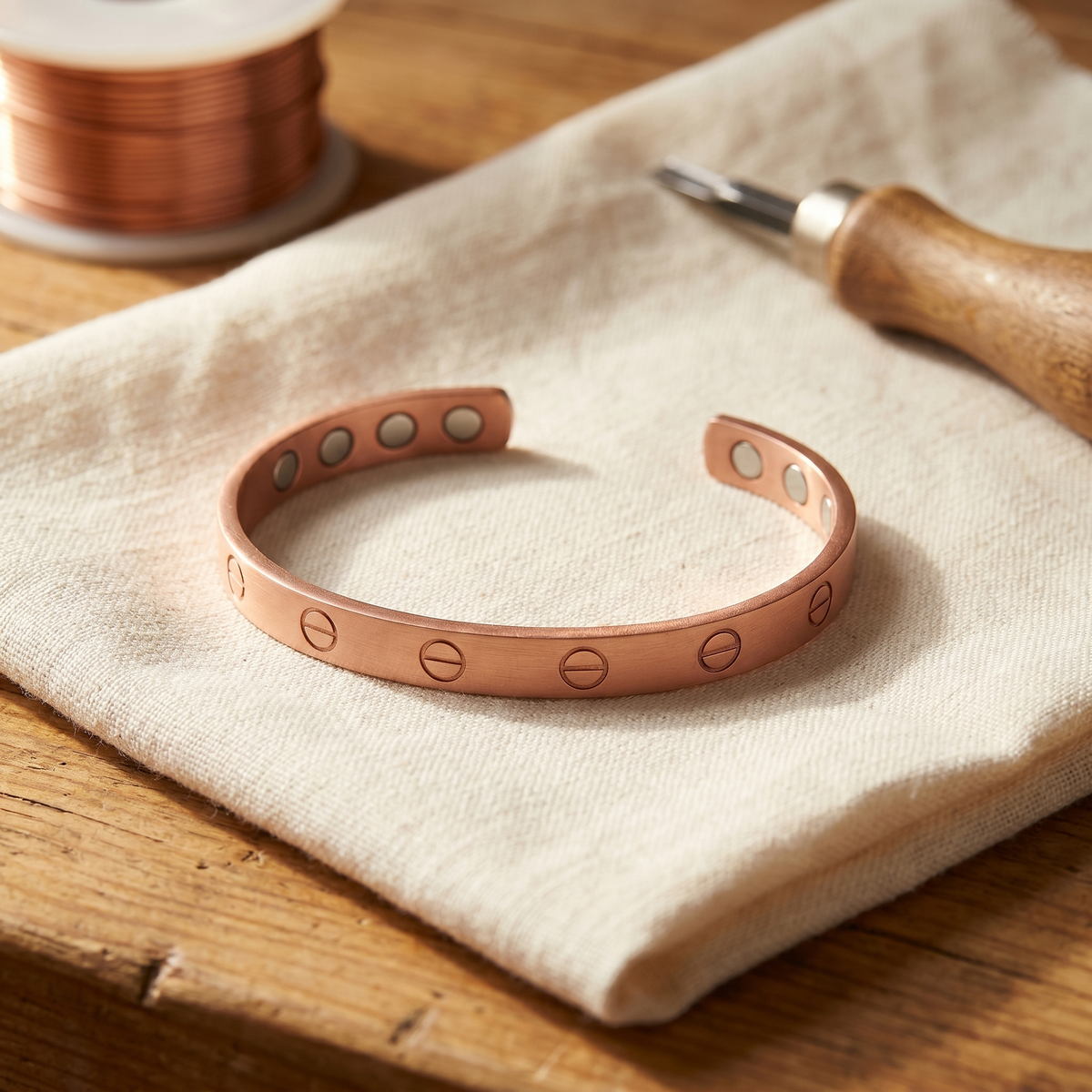 Copper Bolt Bracelet