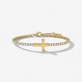 Classic Cross Tennis Bracelet