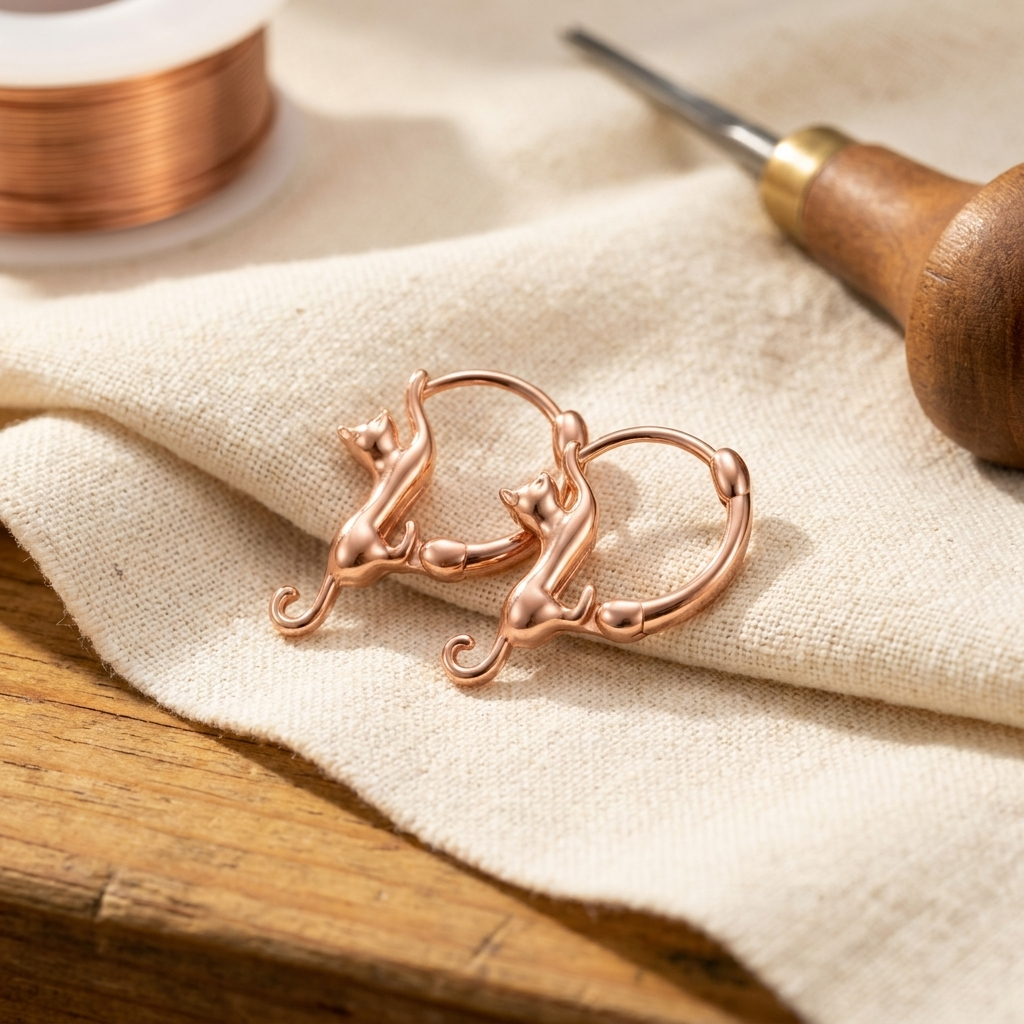 Twisted Copper Earrings