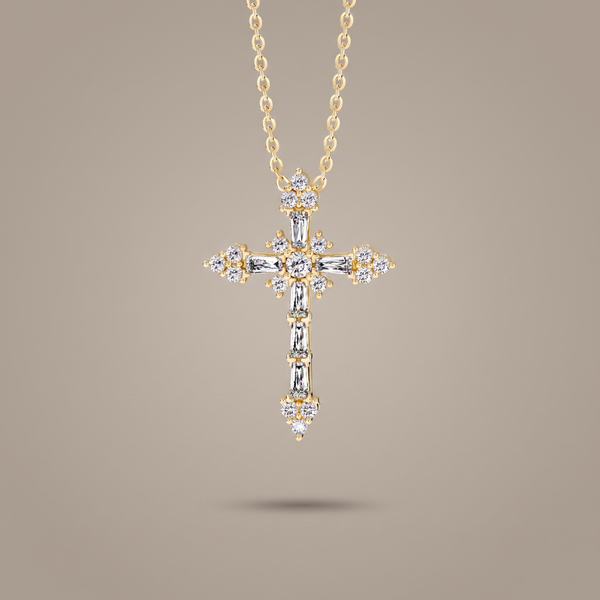 Byzantine Faith Cross Pendant Necklace