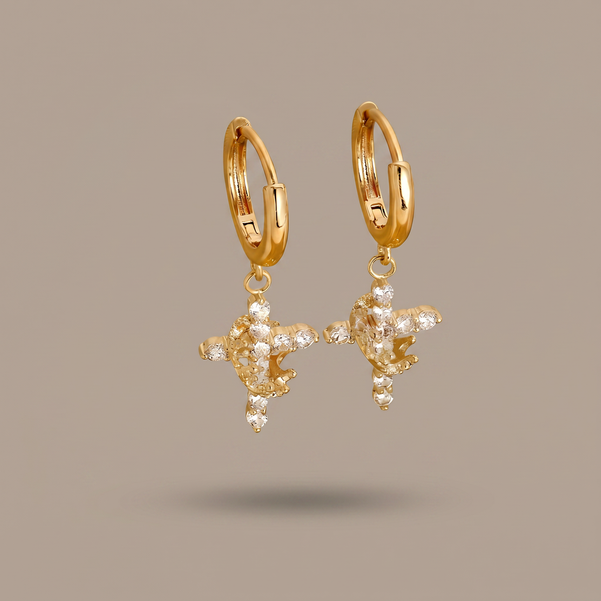 Cross & Crown Earrings