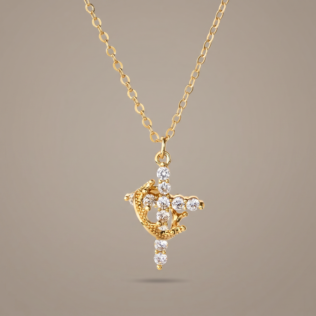 Cross Crown Necklace