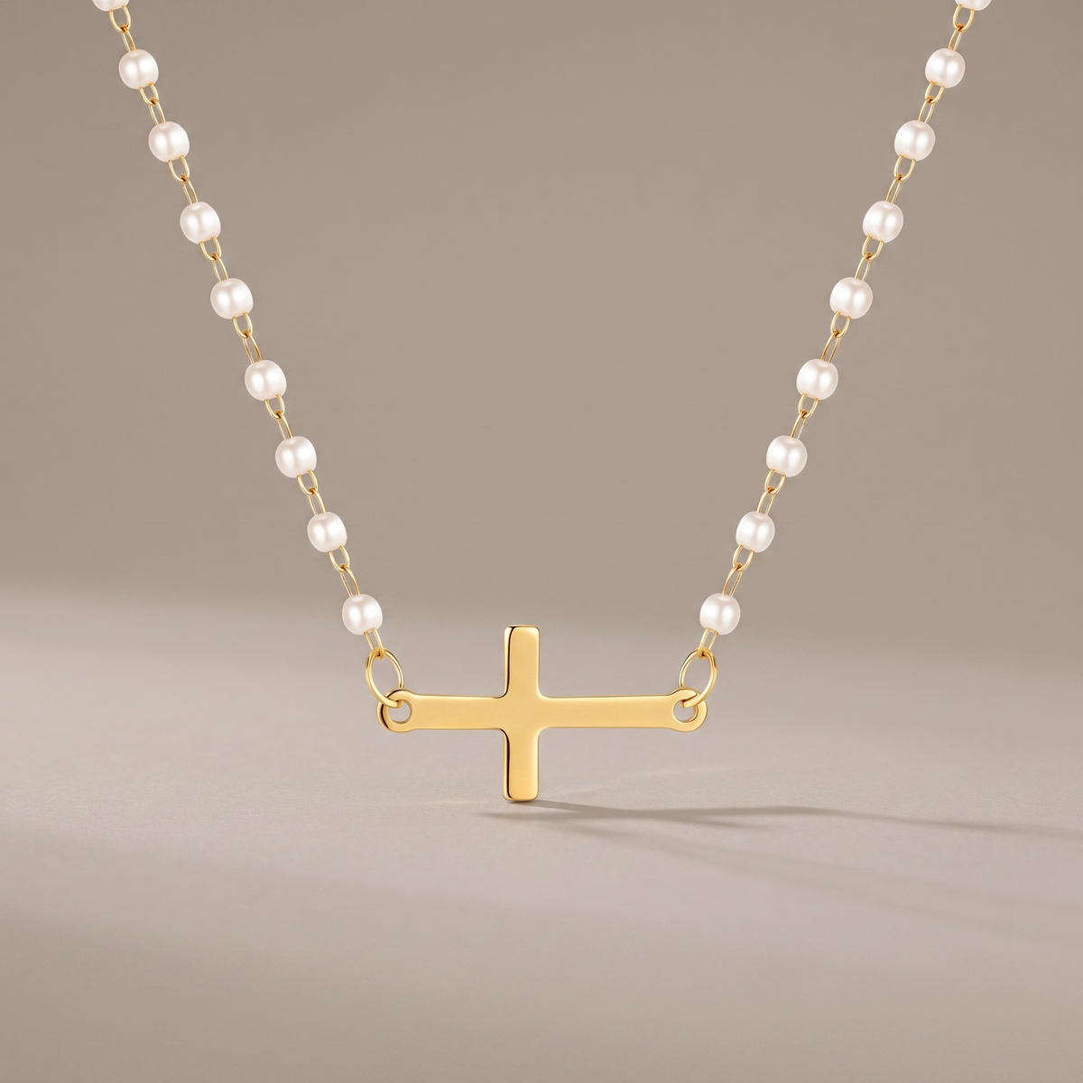 Pearl Cross Necklace